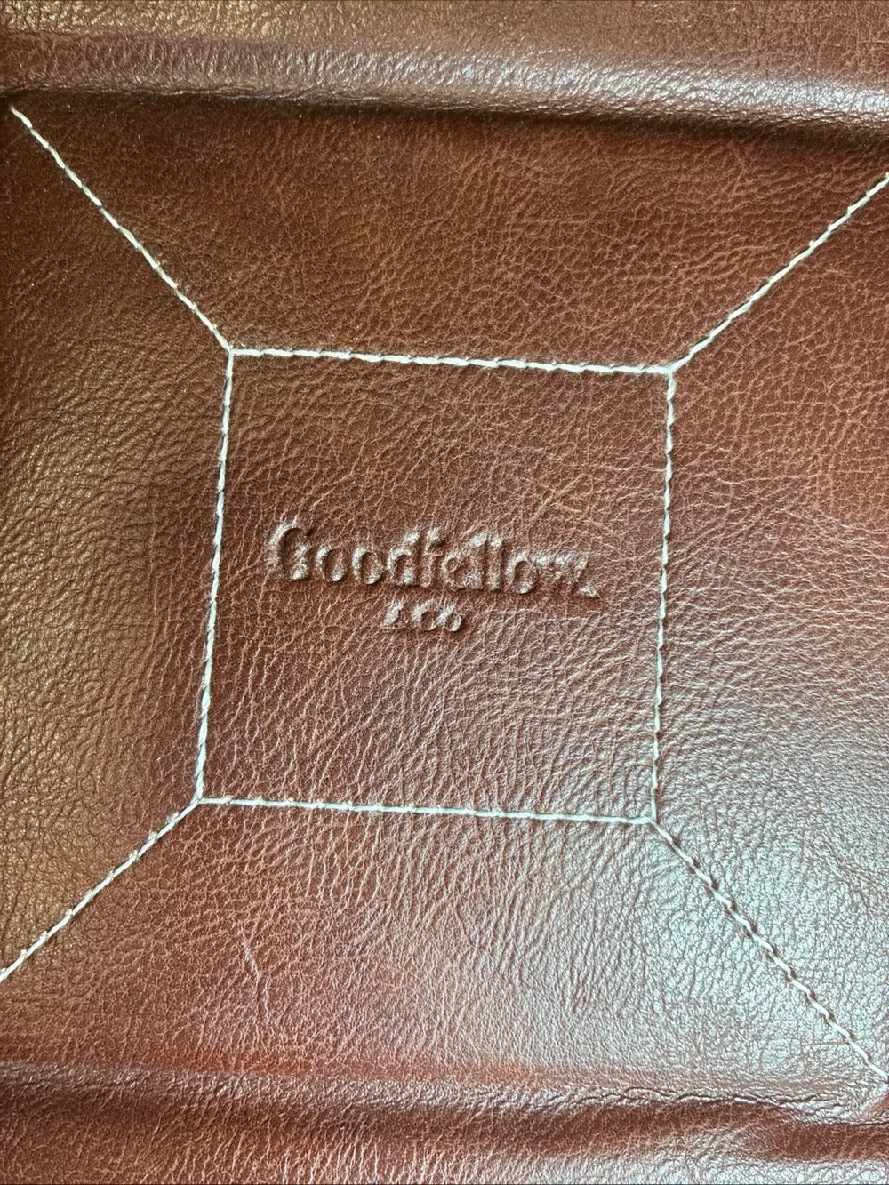 Goodfellow & Co Dark Brown Leather Catchall Tray